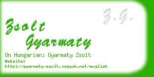 zsolt gyarmaty business card